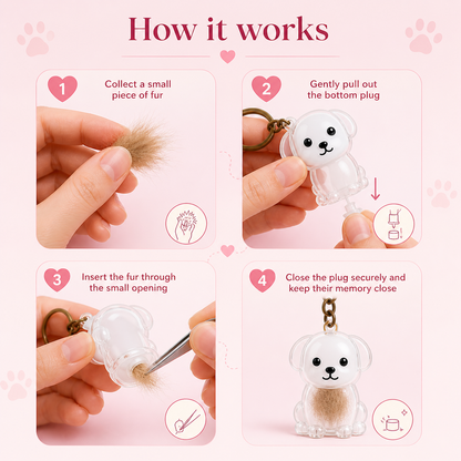 Pet Hair Keychain