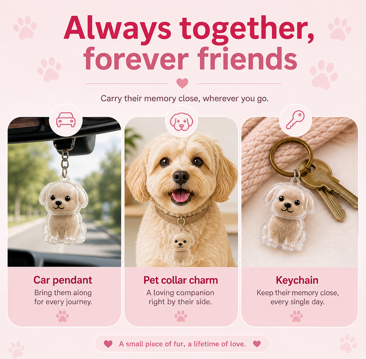 Pet Hair Keychain