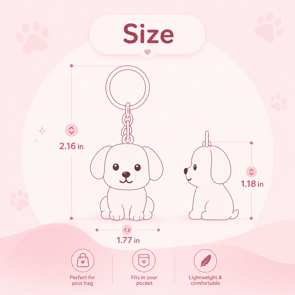 Pet Hair Keychain
