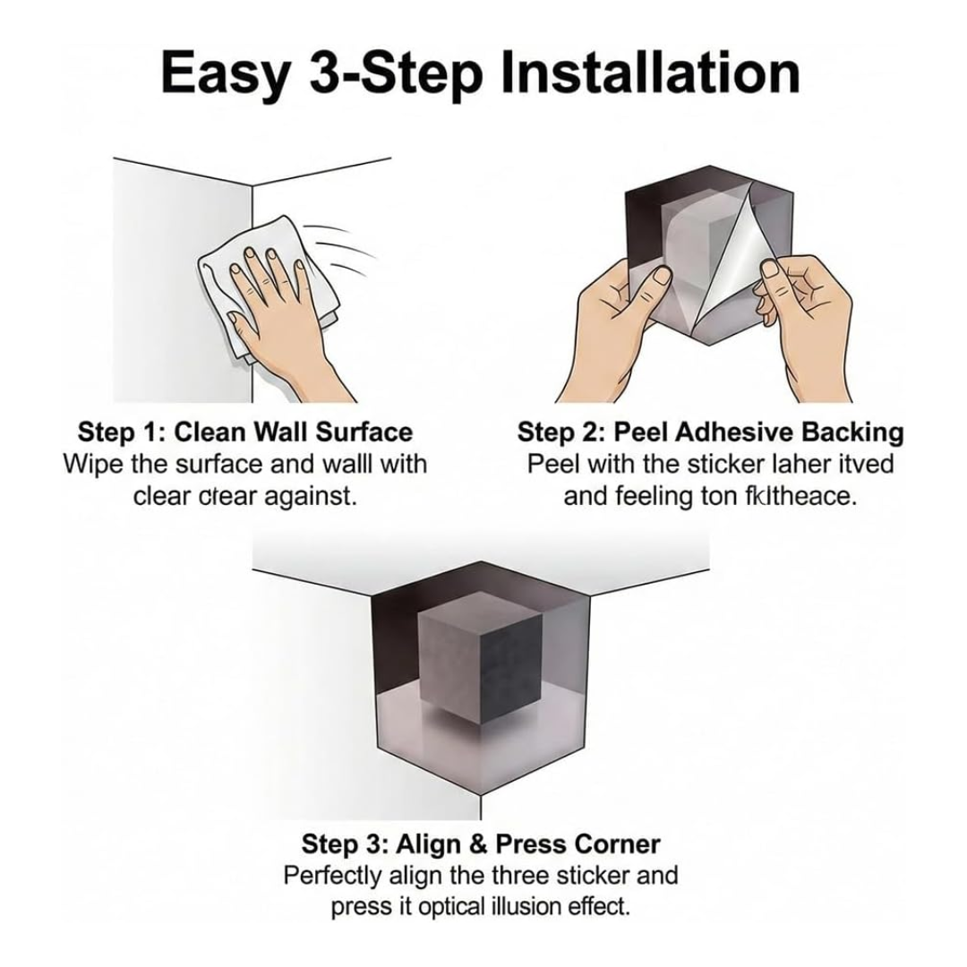 3D Decorative Corner for Rooms